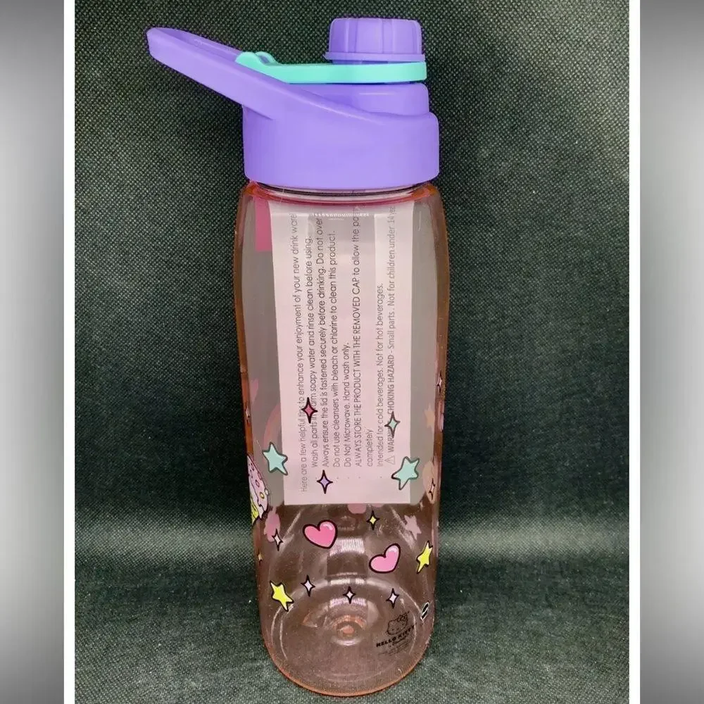 Hello Kitty Plastic Sports Bottle with Hinged Handle 28oz